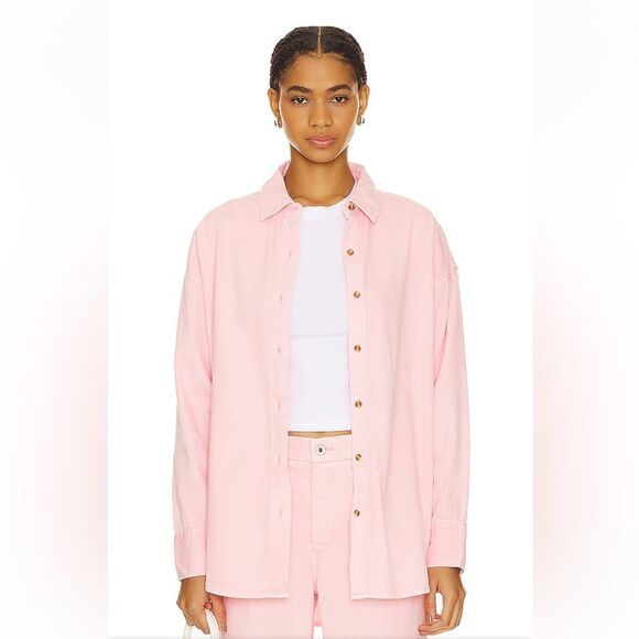 Favorite Daughter ex boyfriend shirt ballet pink Oxford button down Revolve - Picture 1 of 11